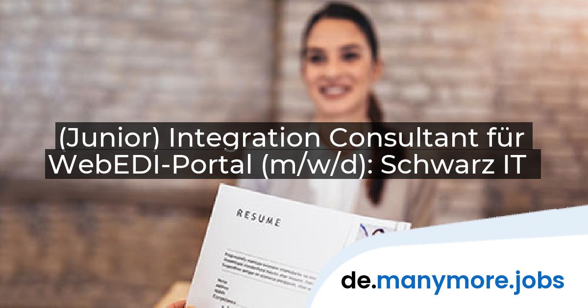 (Junior) Integration Consultant für WebEDI-Portal (m/w/d): Schwarz IT | manymore.jobs