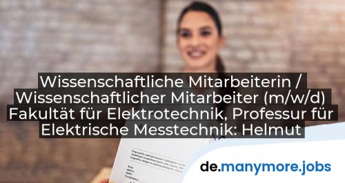 Wissenschaftliche Mitarbeiterin / Wissenschaftlicher Mitarbeiter (m/w/d) Fakultät für Elektrotechnik, Professur für Elektrische Messtechnik: Helmut-Schmidt-Universität / Universität der Bundeswehr Hamburg | manymore.jobs