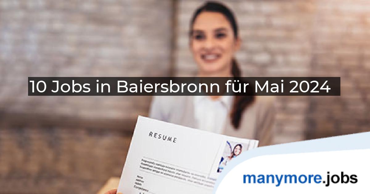 10 Jobs in Baiersbronn für Mai 2024 | manymore.jobs